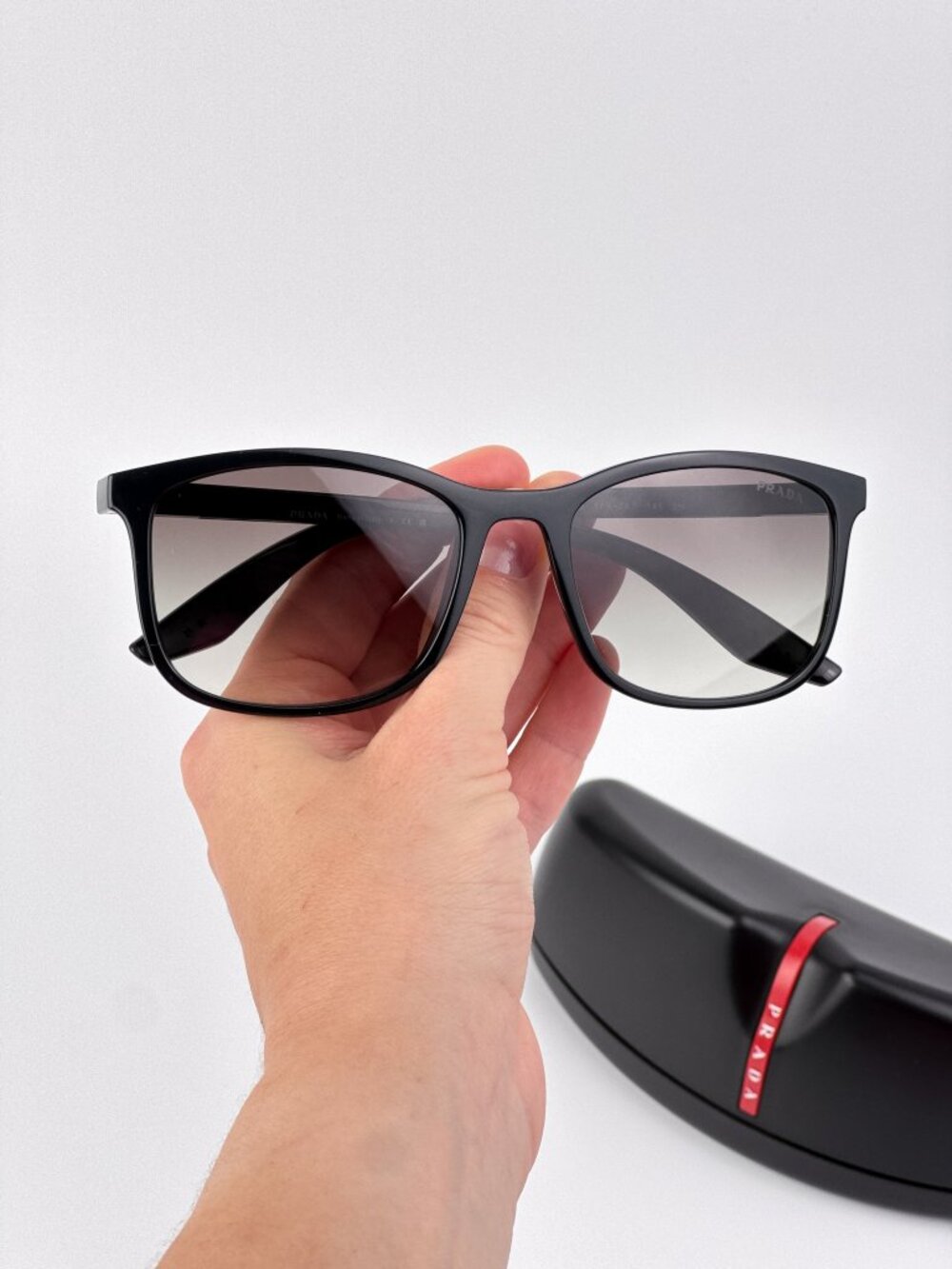 PRADA SPORT PSA08S 1AB0A7 BLACK SQUARE SUNGLASSES